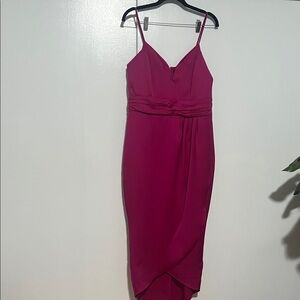 Express Fuchsia High Low Dress